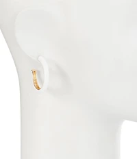 Dillard's Enamel Beveled Metal Hoop Earrings