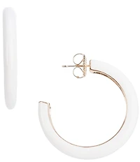Dillard's Enamel Beveled Metal Hoop Earrings