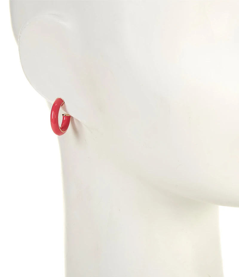 Dillard's Enamel Small Hoop Earrings