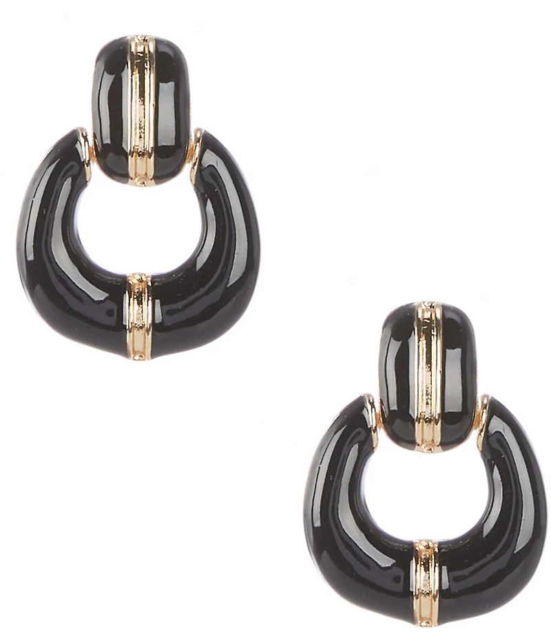 Dillard's Epoxy Doorknocker Orbital Drop Earrings