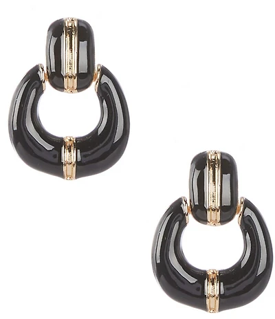 Dillard's Epoxy Doorknocker Orbital Drop Earrings