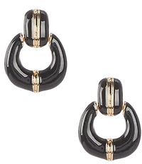 Dillard's Epoxy Doorknocker Orbital Drop Earrings