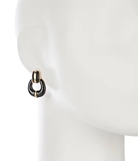 Dillard's Epoxy Doorknocker Orbital Drop Earrings