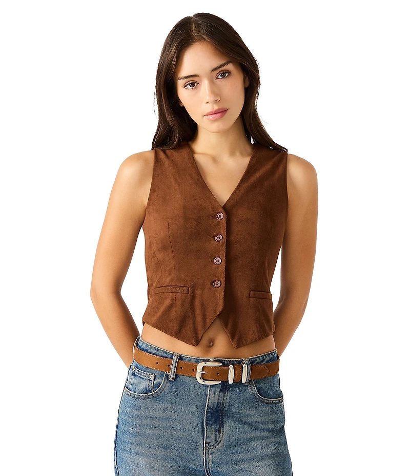 Dillard's Feathered Edge Stitch Leather Belt