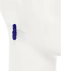 Dillard's Glass Bead Wrapped Small Wire Resort Hoop Earrings