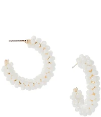 Dillard's Glass Bead Wrapped Small Wire Resort Hoop Earrings