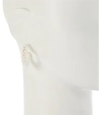 Dillard's Glass Bead Wrapped Small Wire Resort Hoop Earrings