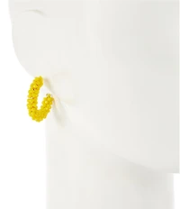 Dillard's Glass Bead Wrapped Small Wire Resort Hoop Earrings