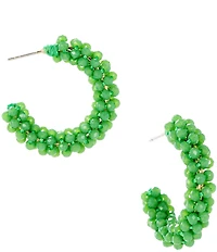 Dillard's Glass Bead Wrapped Small Wire Resort Hoop Earrings