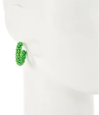 Dillard's Glass Bead Wrapped Small Wire Resort Hoop Earrings