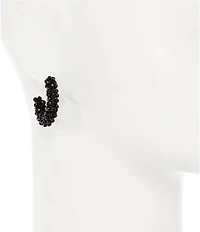 Dillard's Glass Beaded Small Wire Hoop Earrings