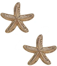Dillard's Golden Starfish Stud Earrings