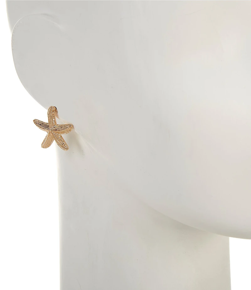 Dillard's Golden Starfish Stud Earrings