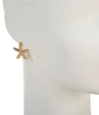 Dillard's Golden Starfish Stud Earrings