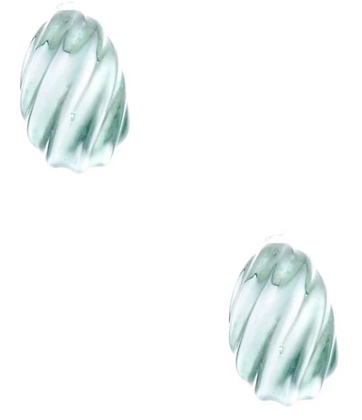 Dillard's Green Waves Teardrop Drop Earrings
