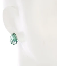 Dillard's Green Waves Teardrop Drop Earrings