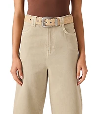 Dillard's Hammered Hardware Straw Belt