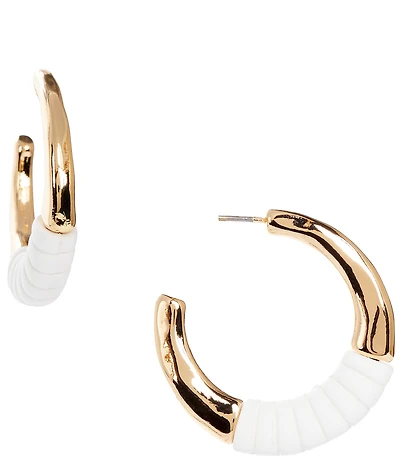 Dillard's Hammered Metal Jet Wrap Hoop Earrings