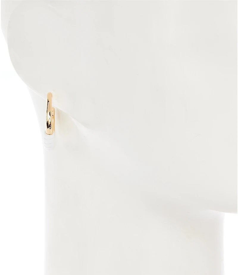 Dillard's Hammered Metal Jet Wrap Hoop Earrings