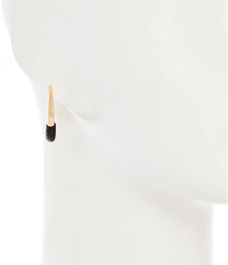 Dillard's Hammered Metal Jet Wrap Hoop Earrings