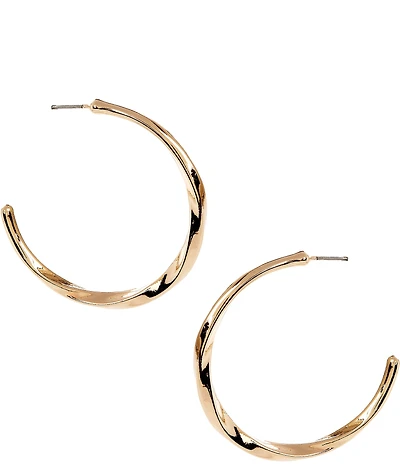 Dillard's Hammered Twist Hoop Earrings