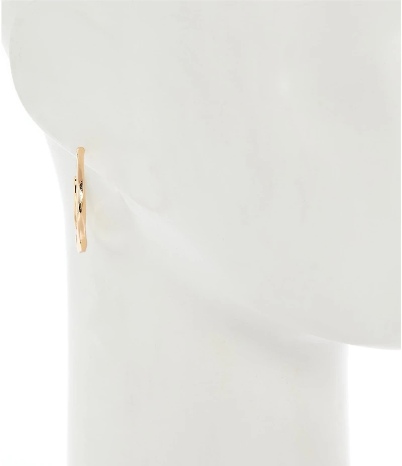Dillard's Hammered Twist Hoop Earrings