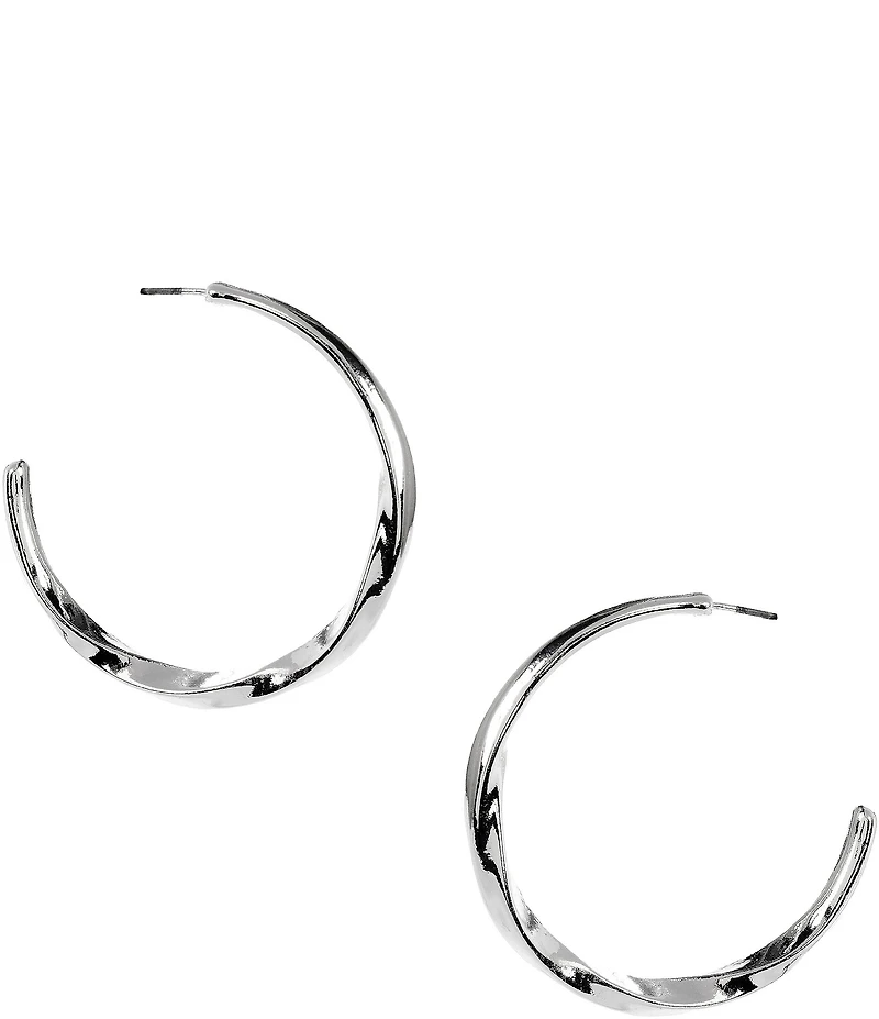 Dillard's Hammered Twist Hoop Earrings