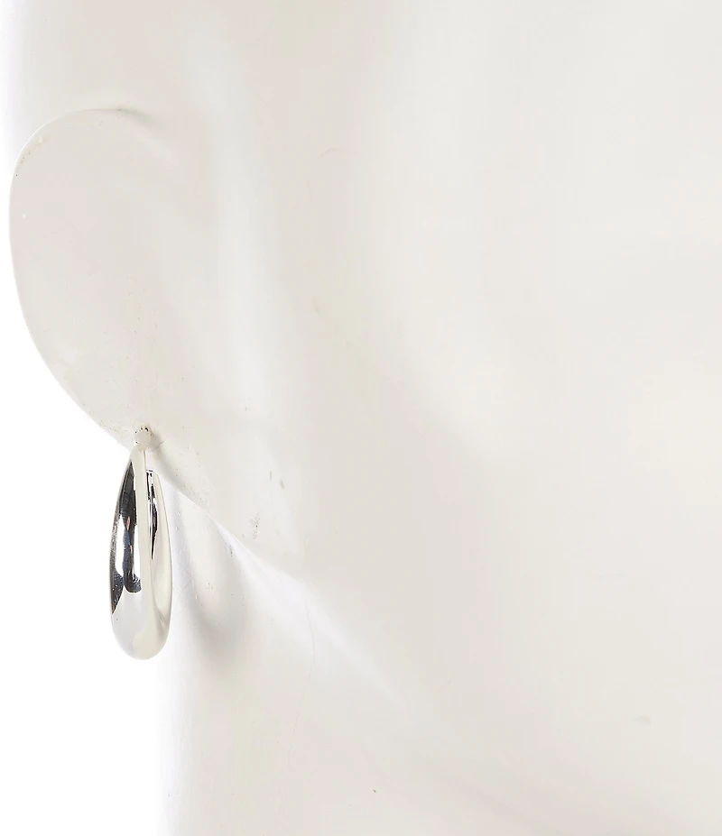 Dillard's Hollow Metal Oval Puffy Hoop Earrings