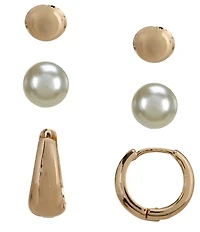 Dillard's Hoop and Stud Trio Earrings Set