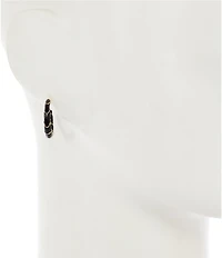 Dillard's Jet Enamel Wrap Hoop Earrings