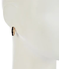 Dillard's Jet Epoxy Edge Small Oval Hoop Earrings