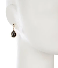 Dillard's Jet Metallic Gold Teardrop Drop Earrings