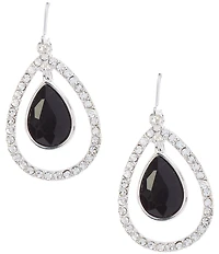 Dillard's Jet Stone Crystal Pave Orbital Teardrop Orbital Earrings