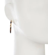Dillard's Leopard Print Leather Hoop Earrings
