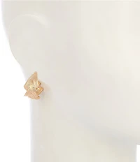 Dillard's Line Textured V Link Hoop Earrings