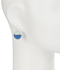 Dillard's Multi Blue Resin Cab Round Drop Earrings