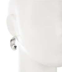 Dillard's Multi Wire Twisted Clutchless Hoop Earrings
