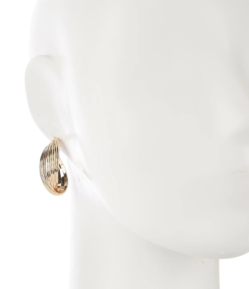 Dillard's Multi Wire Twisted Clutchless Hoop Earrings