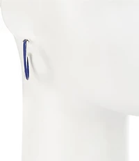 Dillard's Navy & Polished Wire Hoop Earrings