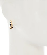 Dillard's Navy Twist Hoop Earrings