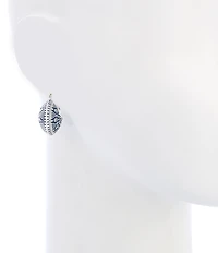 Dillard's Navy Wash Textured Concaved Hoop Earrings