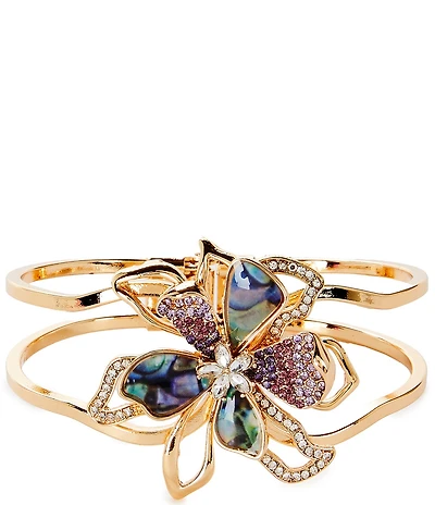Dillard's Orchid Statement Cuff Bracelet