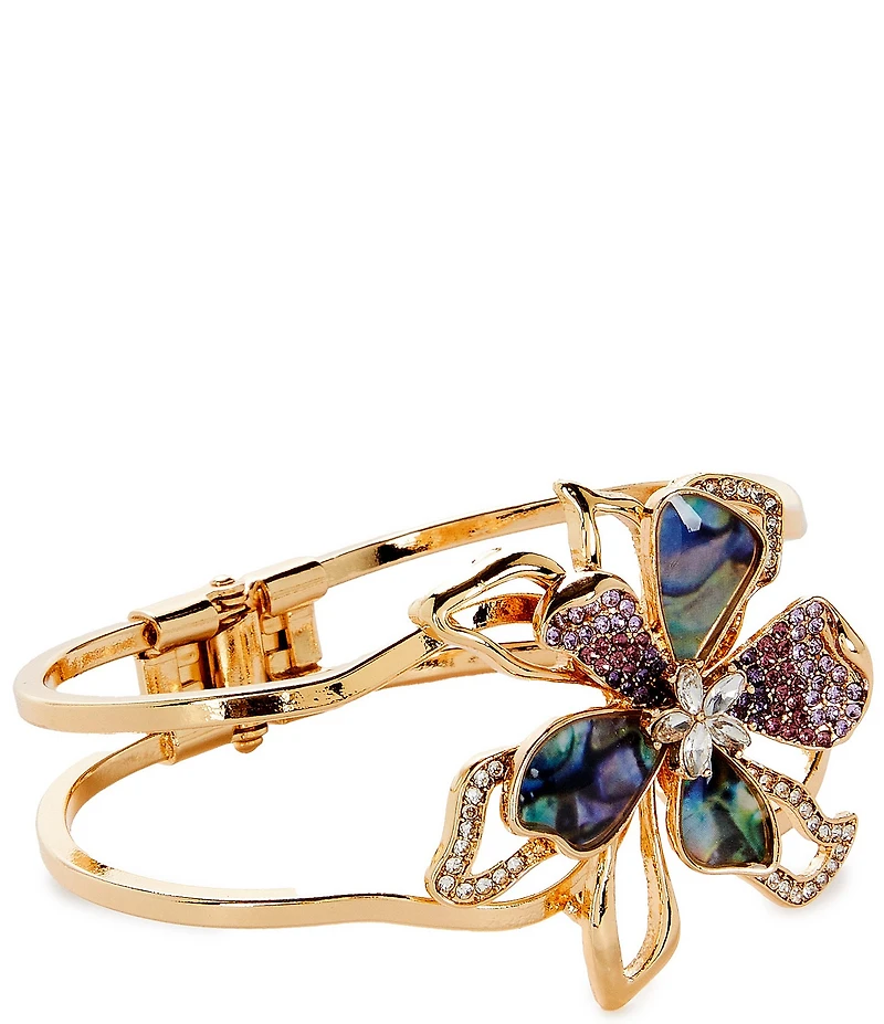 Dillard's Orchid Statement Cuff Bracelet