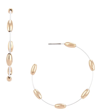 Dillard's Oval Ccb Station Wire Hoop Earrings