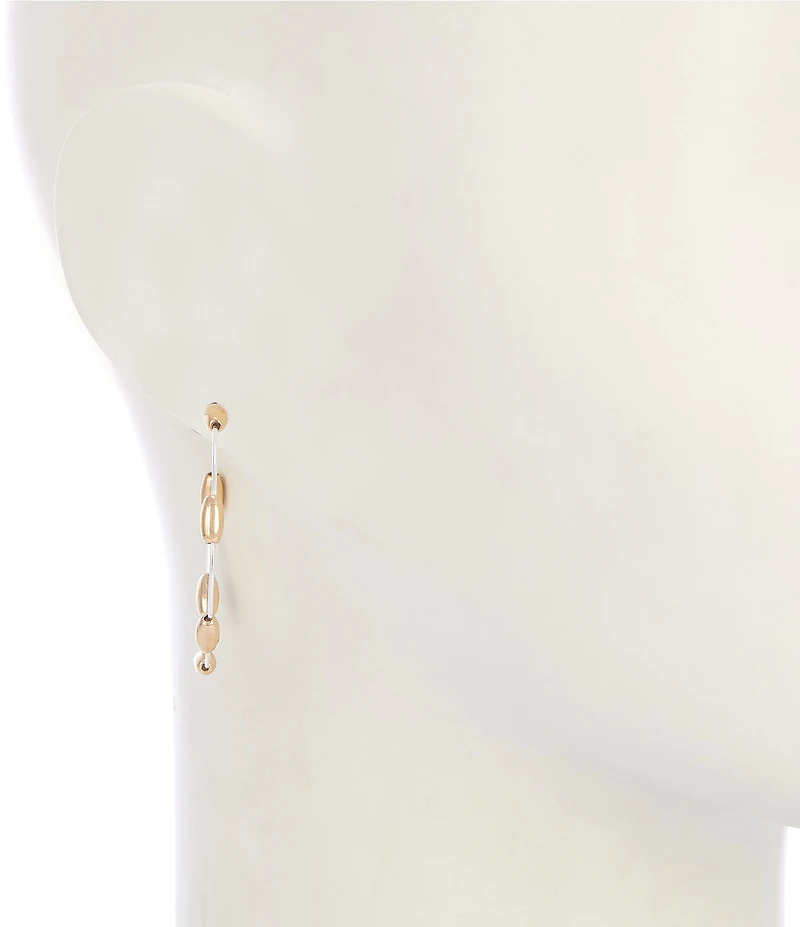 Dillard's Oval Ccb Station Wire Hoop Earrings