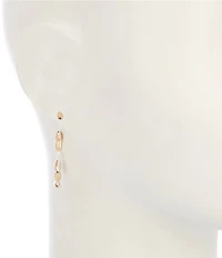 Dillard's Oval Ccb Station Wire Hoop Earrings