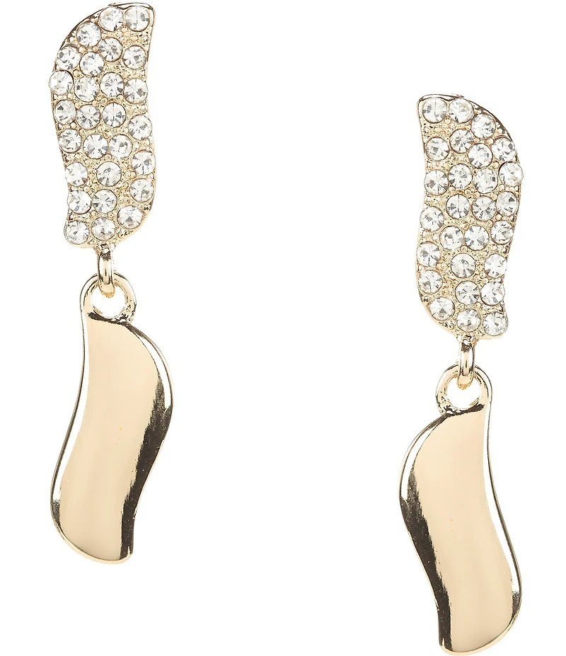 Dillard's Pave Waves Linear Earrings