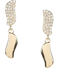 Dillard's Pave Waves Linear Earrings