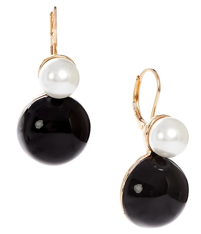 Dillard's Pearl & Resin Drop Earrings