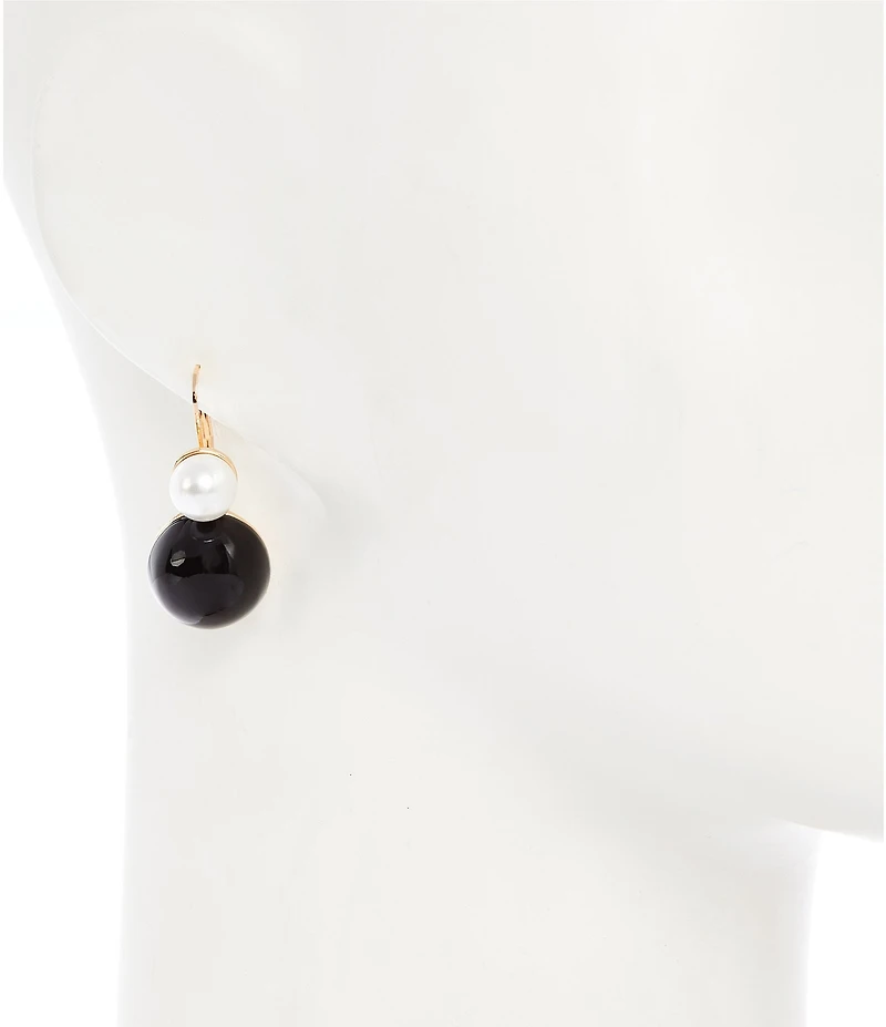 Dillard's Pearl & Resin Drop Earrings